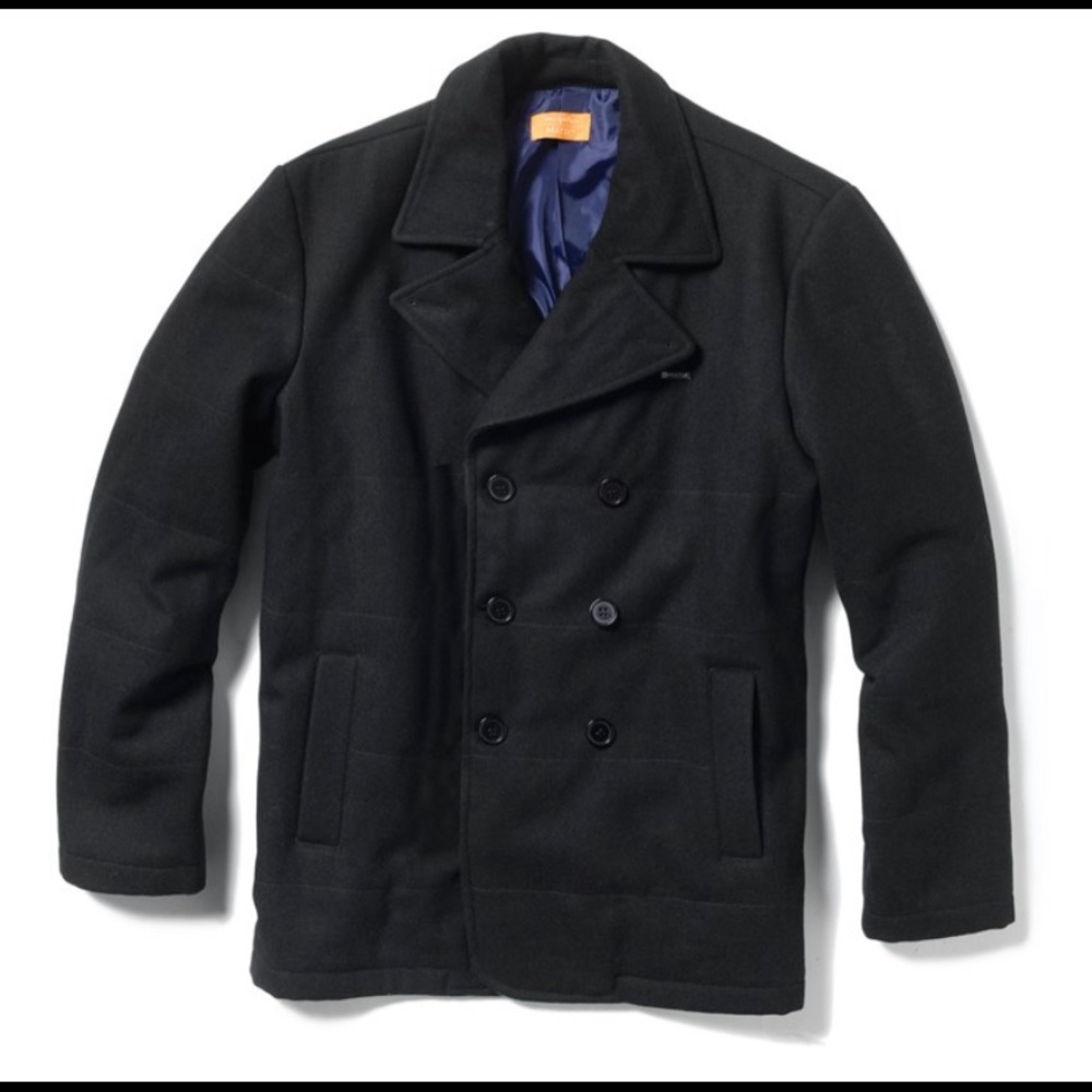 NWOT Matix black winter pea coat jacket wool